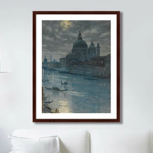 Картина: A MOONLIGHT SCENE, VENICE, 1879г. КАРТИНЫ В КВАРТИРУ  264213 Разноцветный