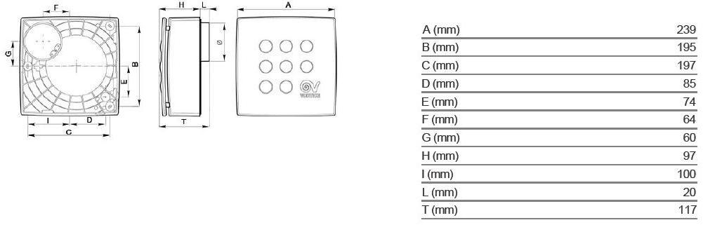 Vortice Центробежный канальный вентилятор Vort quadro 11638 - Вид №3