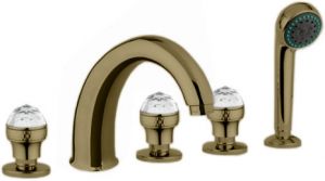 Смеситель MIGLIORE Axo Swarovski ML.AXO-680F.CRDO для ванны/душа - хром/золото  - Вид №1