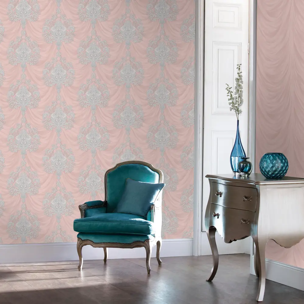 Обои флизелиновые Euro Decor Botticelli розовые 1.06 м 1158-07 82107820 STLM-2158998 - Вид №3