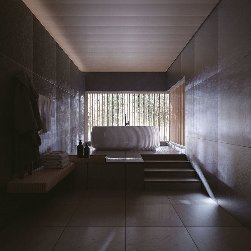 Овальная ванна в центре комнаты TOTO FLOATING ARCH-00002870 - Вид №3