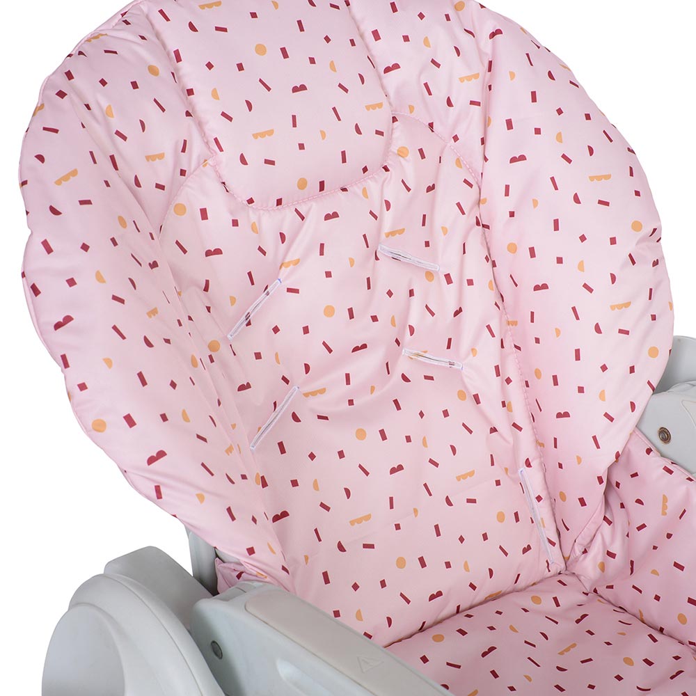 Съемный чехол для стульчика для кормления "Конфетти" (водостойкое покрытие) VAMVIGVAM  281625 Розовый Santreyd  - Вид №1