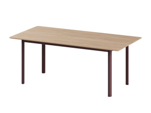 Прямоугольный стол из алюминия и дерева