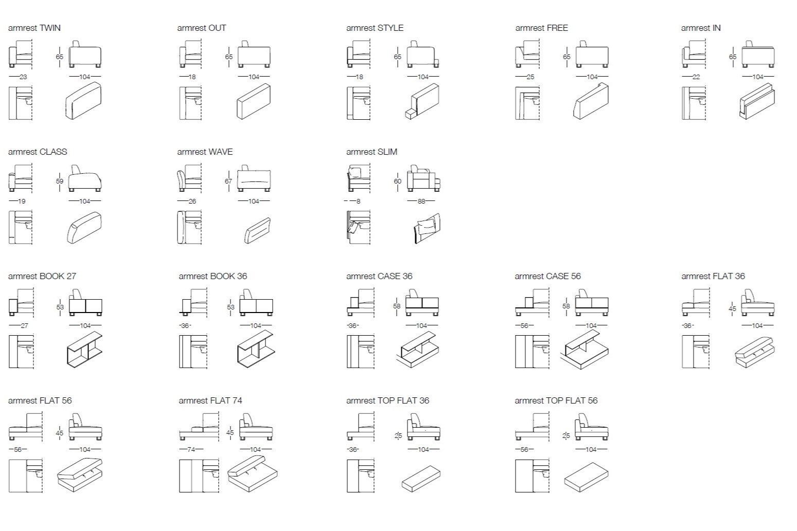 Съемный диван из ткани Frigerio Davis ARCH-00108483 - Вид №10