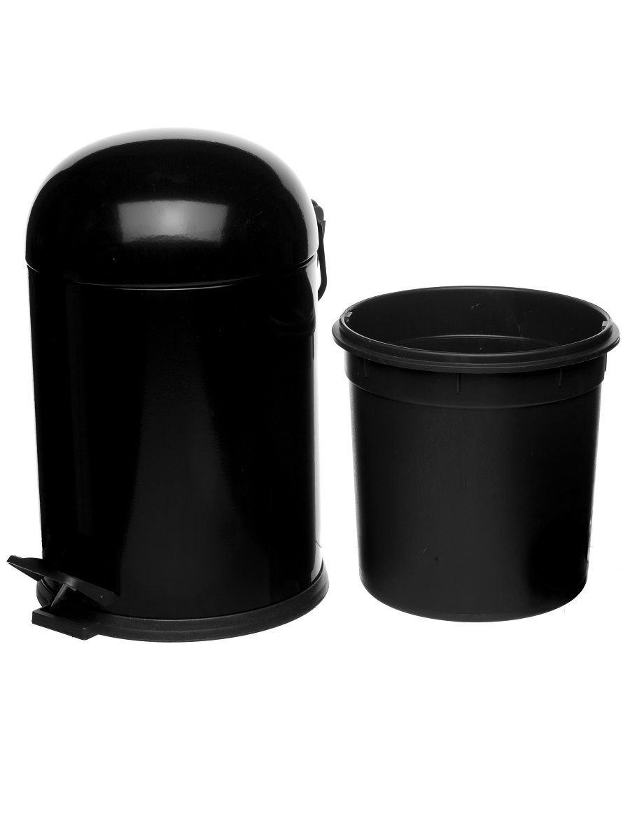 Вёдра с педалью и крышкой Aquarius 5L Black NAVAKO 11019 - Вид №2