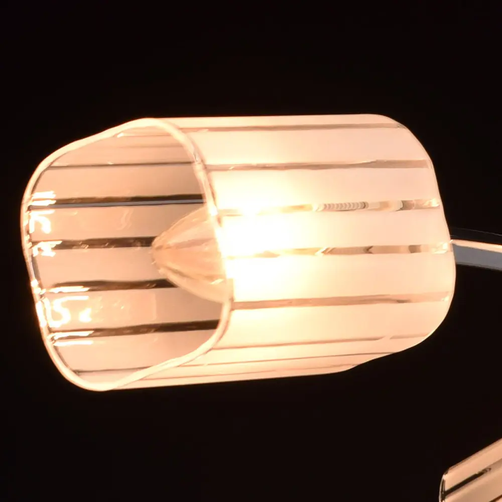 18162497 Люстра Олимпия 8xE14x60 Вт металл/стекло цвет хром/белый STLM-0009791 De Markt  - Вид №7