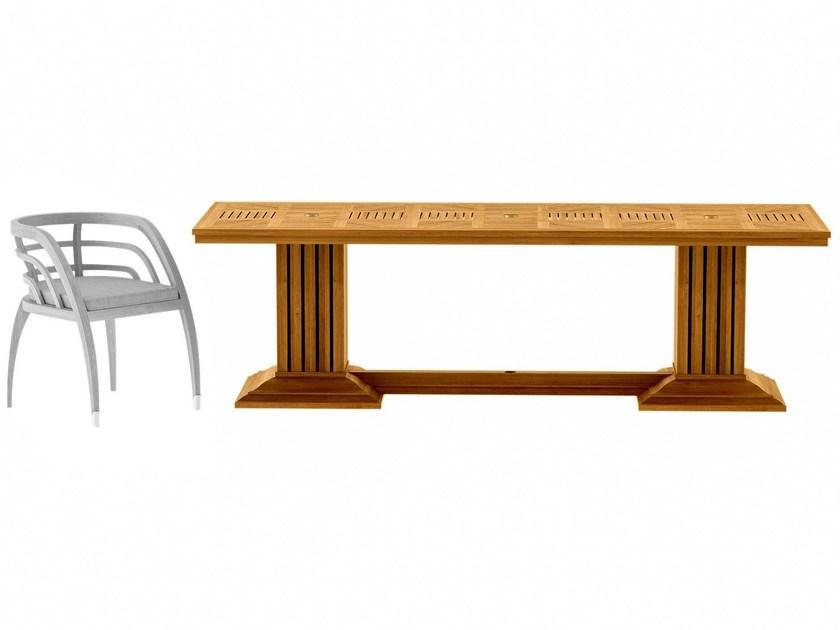 ASTELLO Прямоугольный садовый стол из тика Coquelicot Cl.tr1.l1.10 - Вид №1