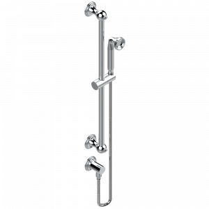 A2F-59 Душевая стойка 60 см с коленом, шлангом 1 м 50 см и ручным душем с жесткой струей Thg-paris Naïade Хром