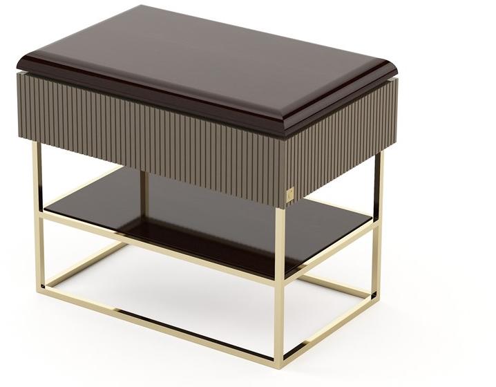 Stylish Club Прямоугольная прикроватная тумбочка из лакированной древесины Her Scf.he16 - Вид №1