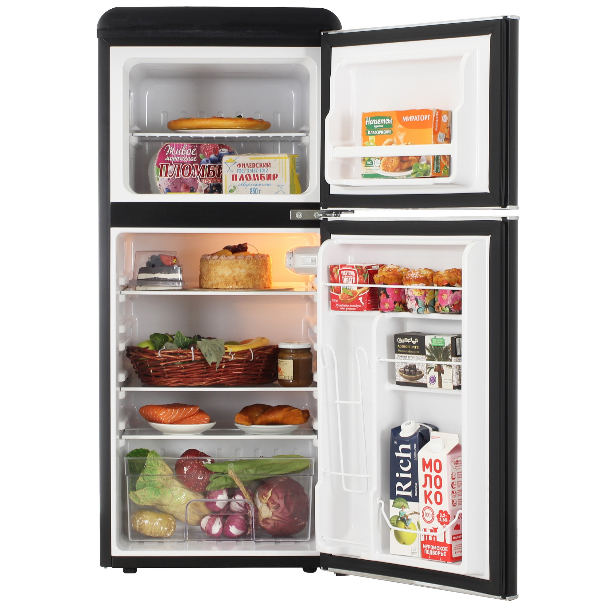 9057384 Холодильник компактный   Tesler RT-132 черный STDN-0129360 - Вид №5