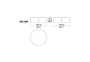 Круглый пуф из ткани