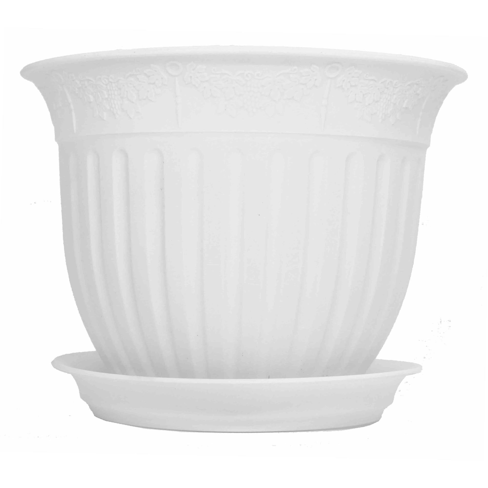 18009062 Кашпо ø20 h15.5 см v1.6 л пластик белый Виноград Santreyd 