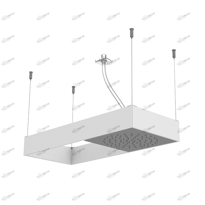 F2993B Верхний душ Moove c рамой в белом матовом цвете FIMA CARLO FRATTINI Wellness 
