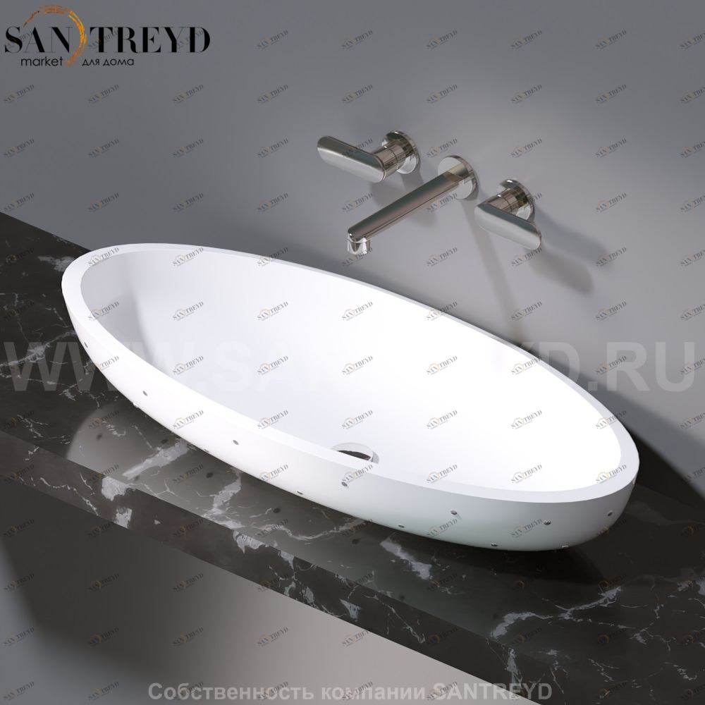 L225.100SW Накладная раковина на столешницу  овальная A. e T. Italia OVAL AeT ITALIA