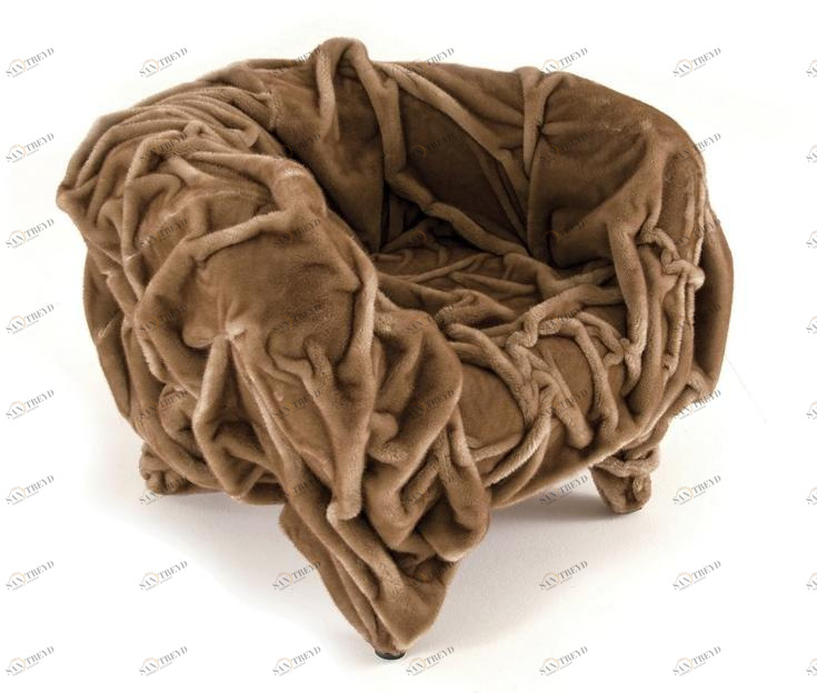 edra Кресло с подлокотниками из экологического меха Grinza Grz010