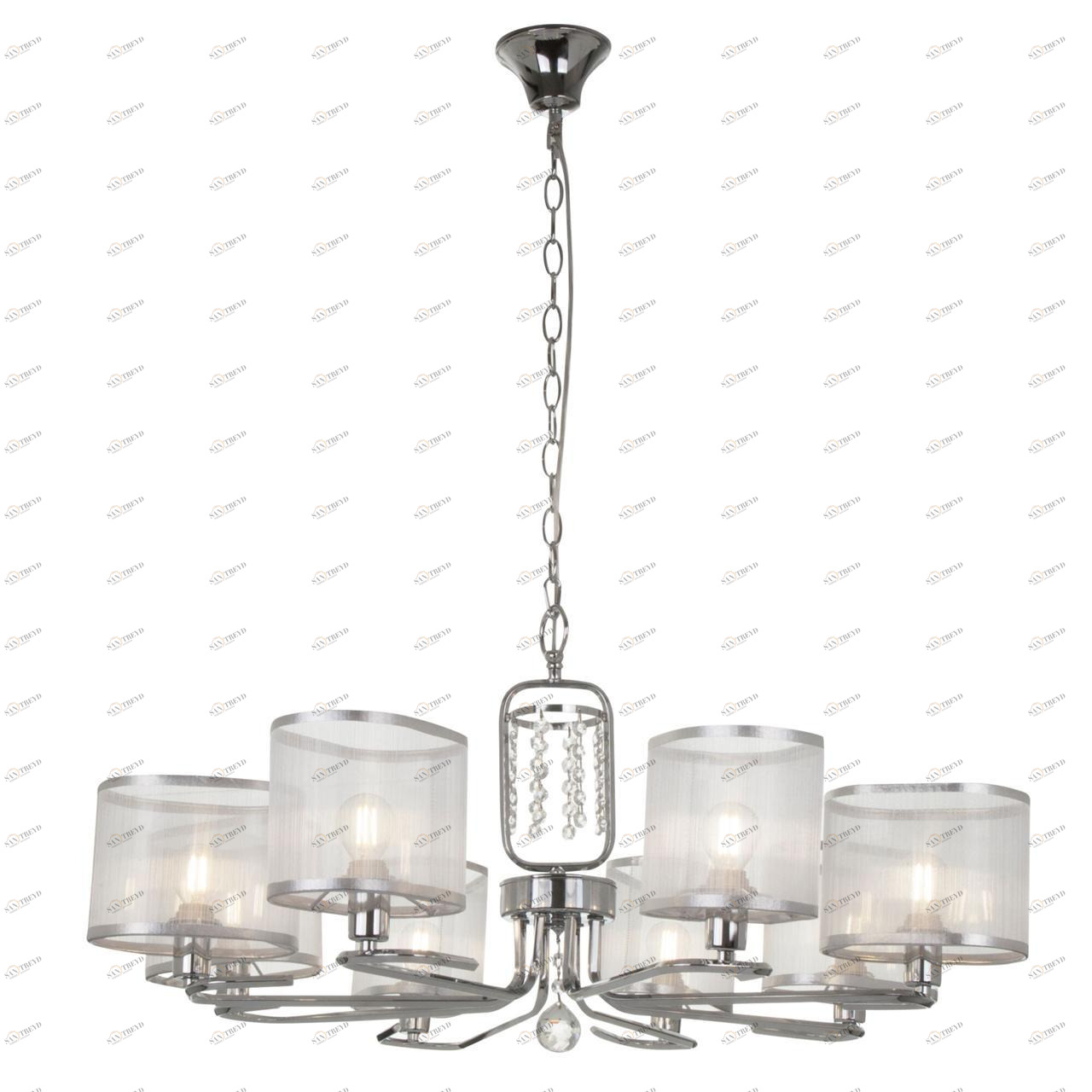 Подвесная люстра Freya Elin FR5016PL-08CH FREYA ДИЗАЙНЕРСКИЕ, ELIN 312777 Серебро 