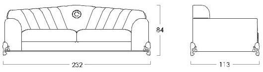 Jetclass Диван из ткани Royal Jry305, jry305a - Вид №4