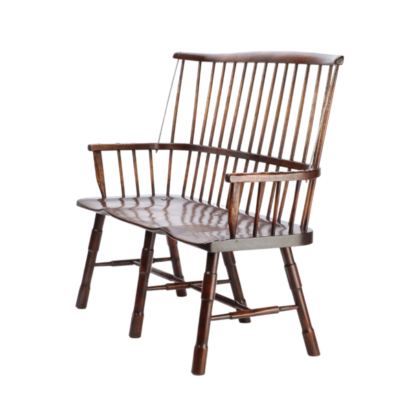 G130 Примитивная ирландская виндзорская скамья ijlbrown  - Вид №1