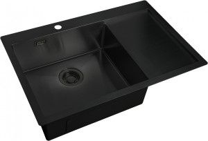 Мойка кухонная ZorG Light ZL R 780510-L GRAFIT из нержавеющей стали, графит