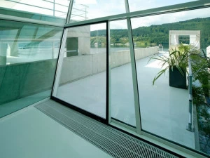 GEZE Наклонная раздвижная автоматическая входная дверь Geze slimdrive