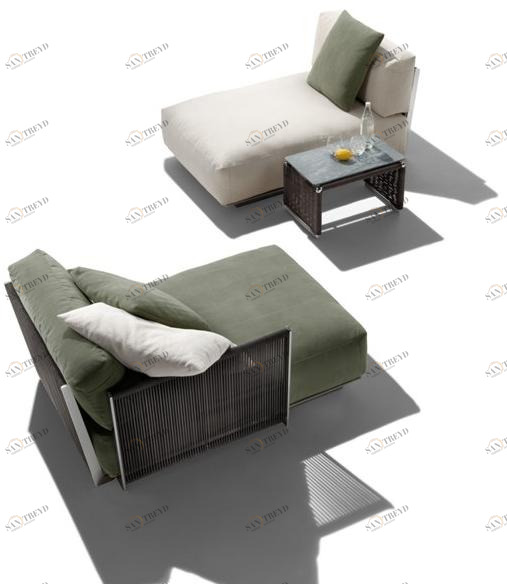 Flexform Уличный кушетка с тканевой обивкой Vulcano sun-id-1491655