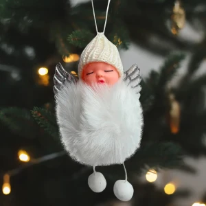 89381632 Украшение елочное «Ангел», 14.5x8.5 см, цвет белый STLM-1347659