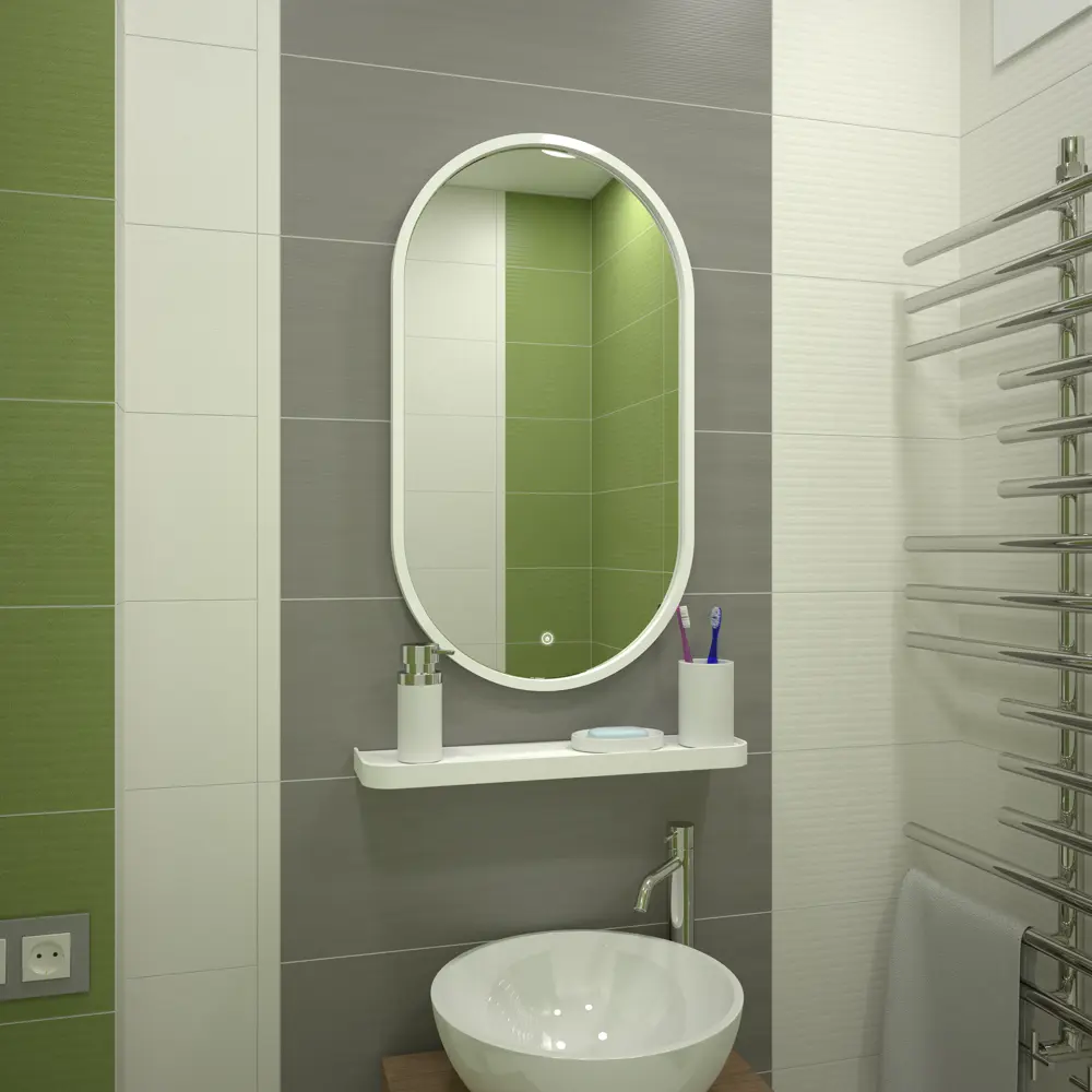 Зеркало с подсветкой и полкой Image White LED 45x80 см 82504947 STLM-2103583 Santreyd - Вид №8