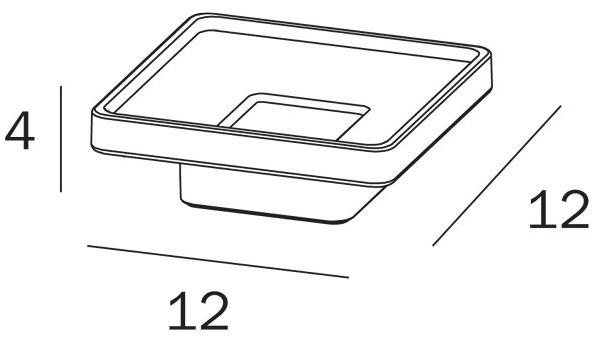 INDA® Мыльница стеклянная столешница Lea A1811z - Вид №1