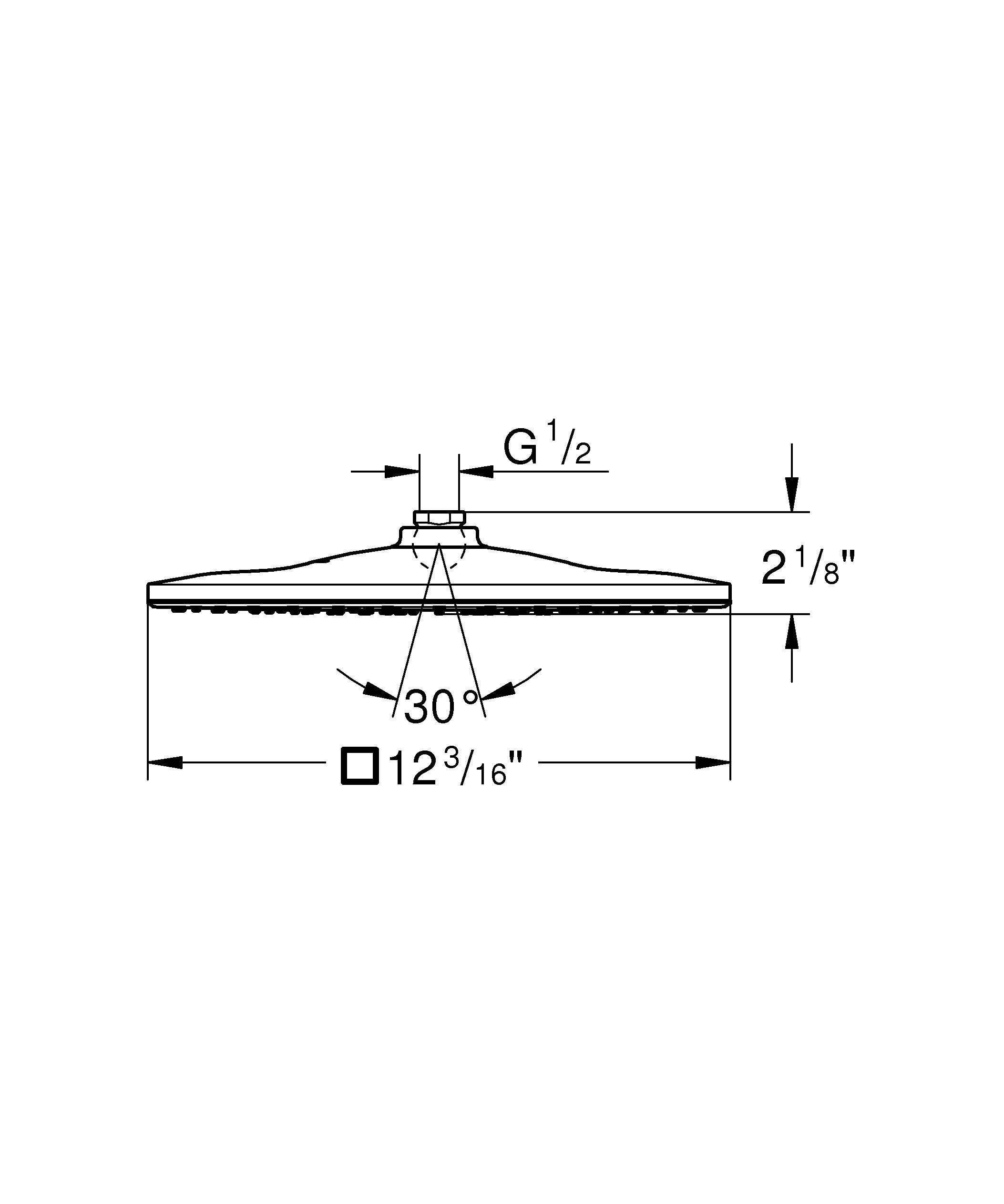 Верхний душ GROHE Rainshower 310 Mono, белая луна (26568LS0) - Вид №2