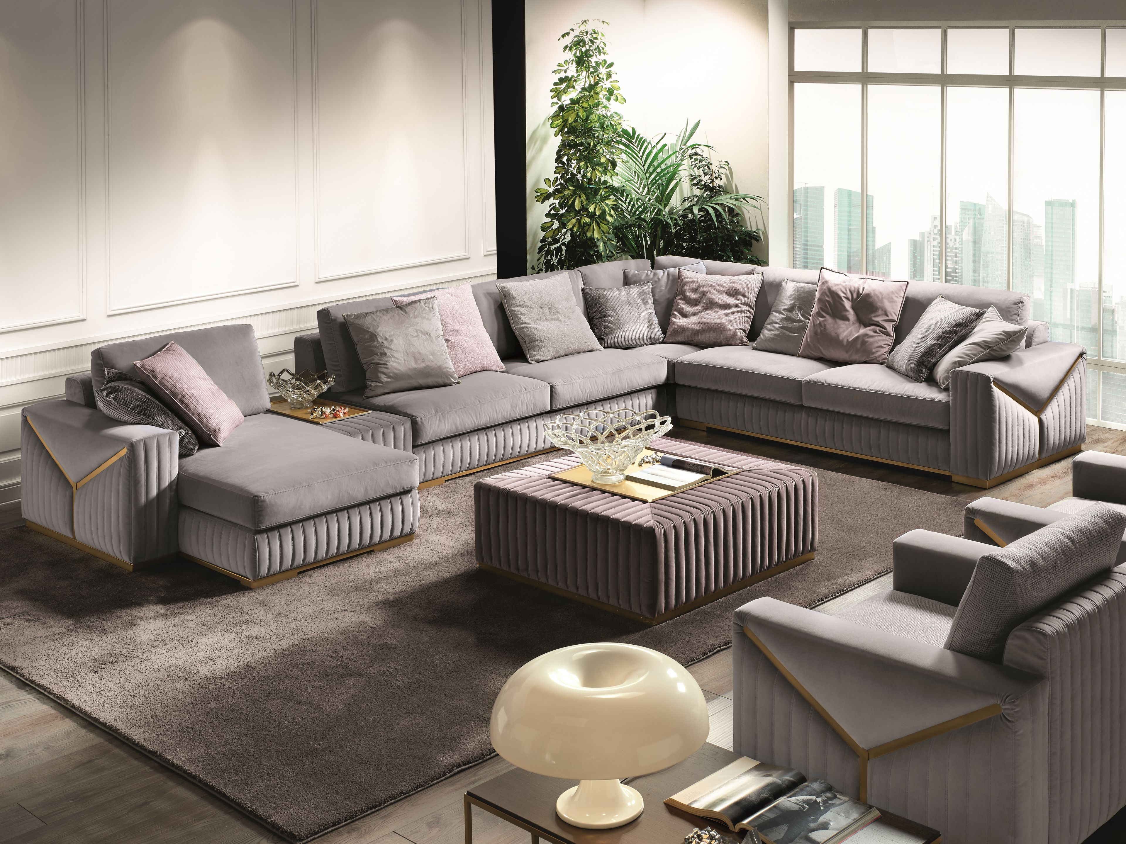 Бархатный угловой диван Former In Italia ARCH-00122107