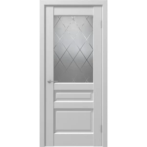 Комплект двери Artens Магнолия со стеклом 80x200 см ПВХ белый с добором 100 мм