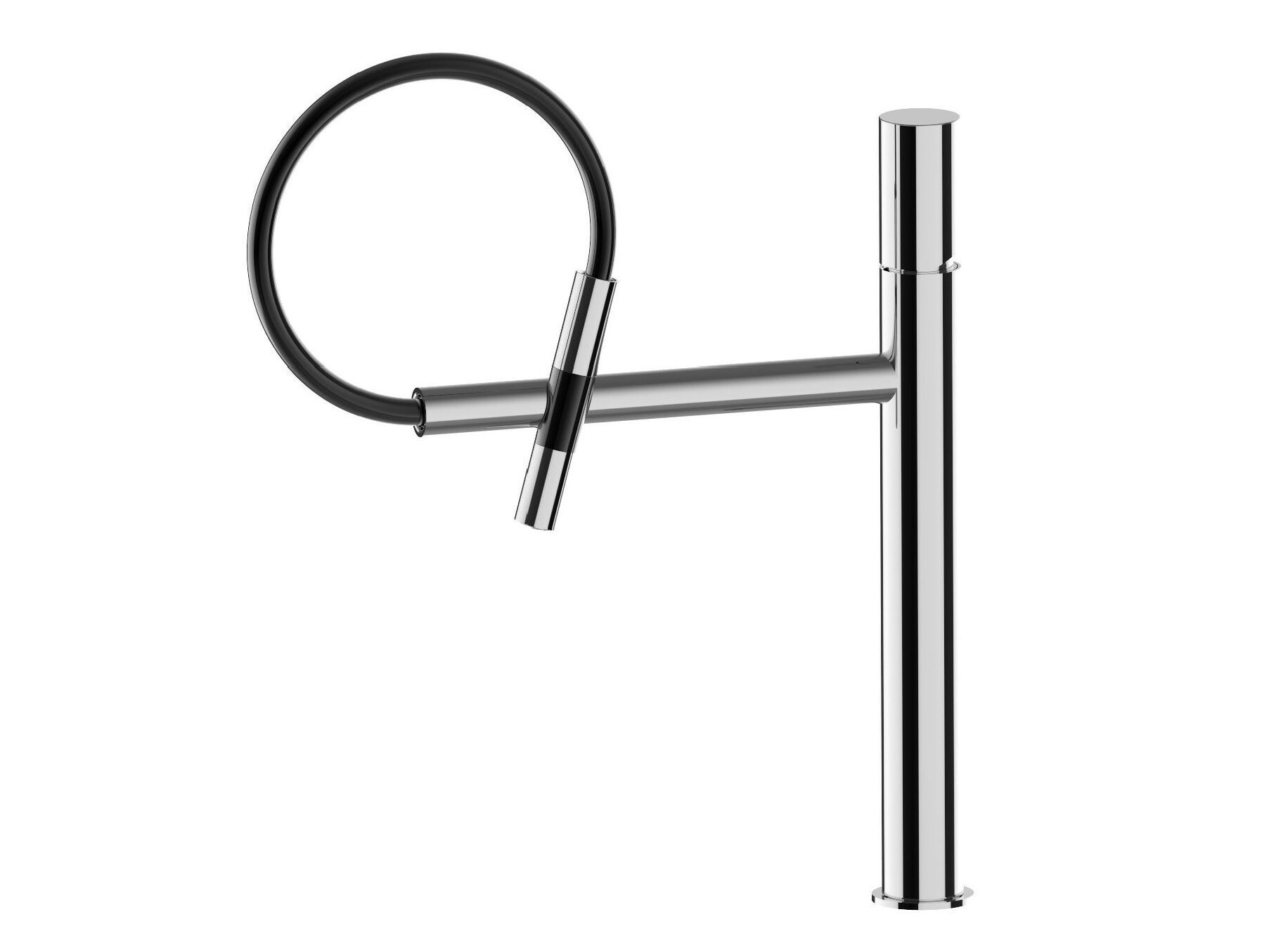 Смеситель для кухни на одно отверстие с выдвижным ручным душем Rubinetterie Frattini Giò ARCH-00134402