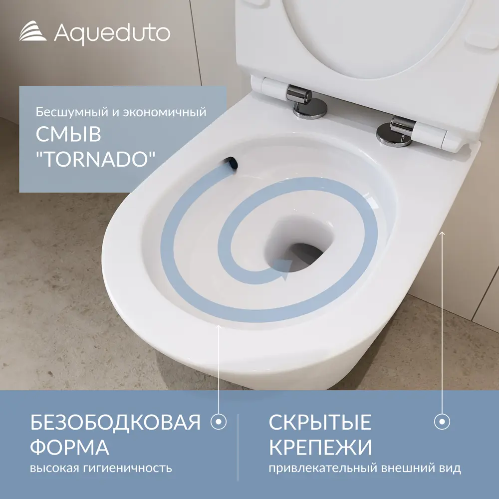 Комплект инсталляция и унитаз Grohe безободковый с микролифтом клавиша цвет хром 89435245 STLM-2028558 Rapid SL - Вид №4