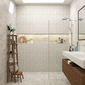 Глазурованный керамогранит Керамин Вайоминг 40x40 см 2.08 м² матовый цвет светло-серый 89389020 STLM-2091374