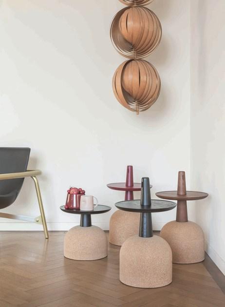 Bonaldo Высокий круглый деревянный журнальный столик sun-id-1501482 - Вид №2