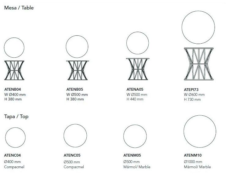 Mobboli Круглый журнальный столик из металла Atenea sun-id-1446211 - Вид №6