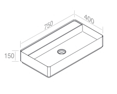 L623T0RPV4.100 Накладная раковина прямоугольная A. e T. Italia Fly Белый глянцевый AeT ITALIA - Вид №1