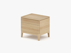 Прямоугольная тумбочка из массива дерева с ящиками