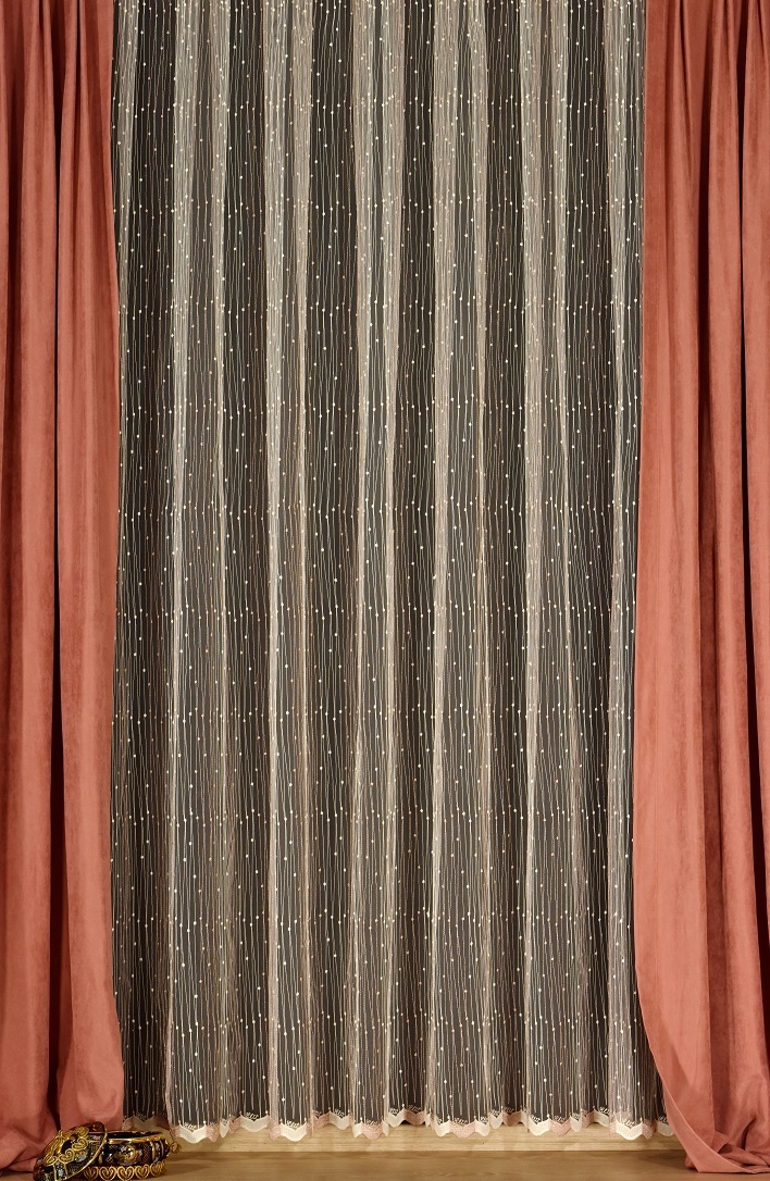 Тюль ELIT HOME Пупырышки сетка розовый 280 см 85337345 STLM-0061825