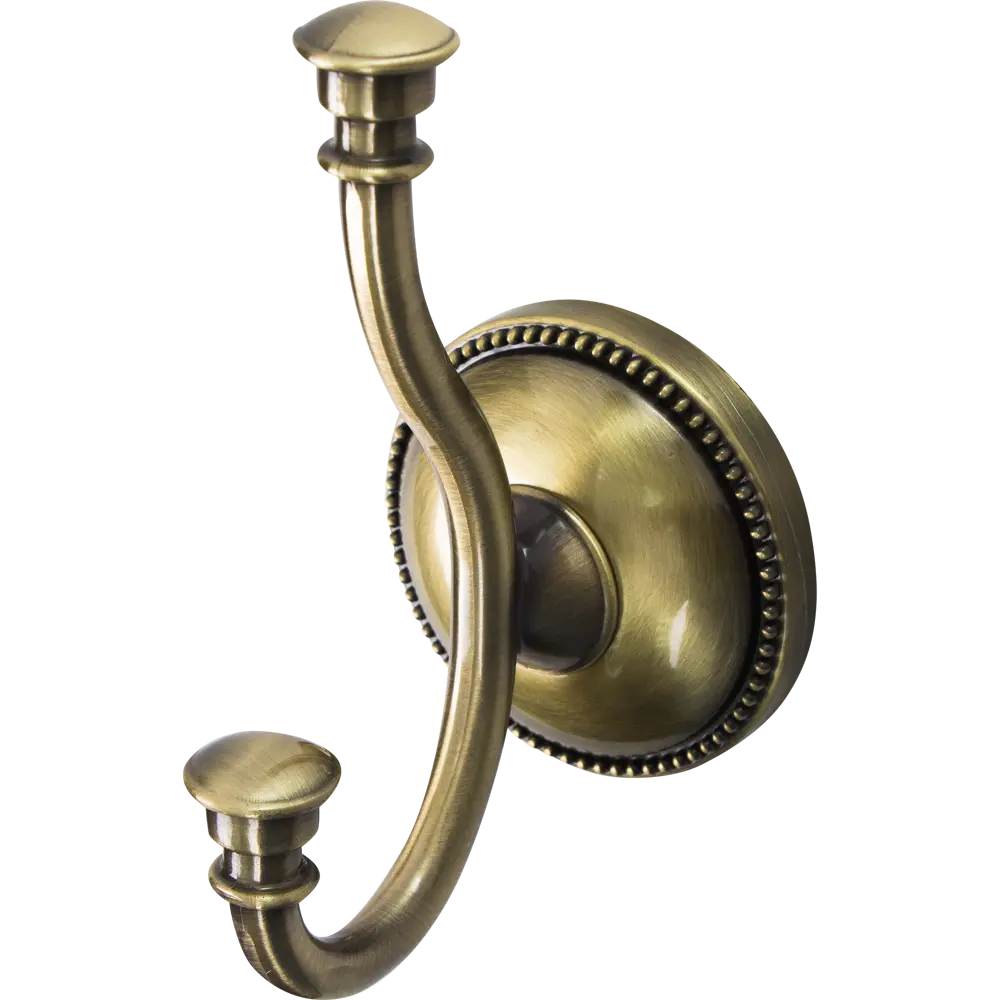 Крючок двухрожковый Grampus Alfa цвет античная латунь STLM-2068381