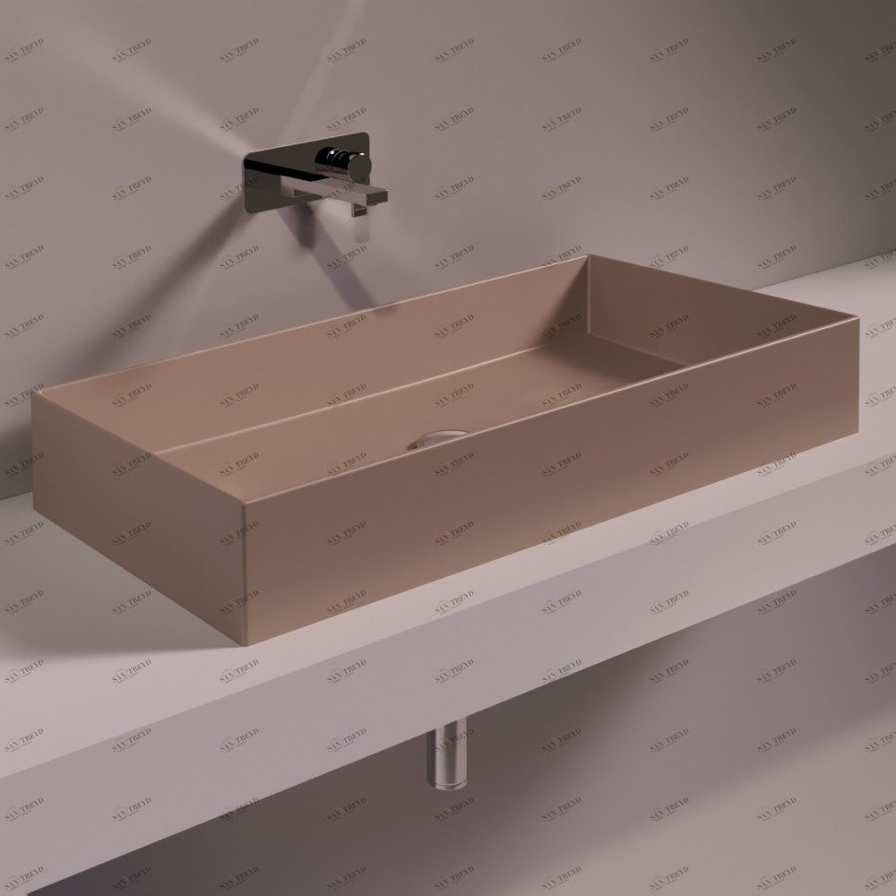 AG80MOKAMATT Накладная раковина на столешницу  прямоугольная Simas Agile