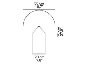 Настольная лампа из муранского стекла In Stock Oluce ARCH-00128370 - Вид №6