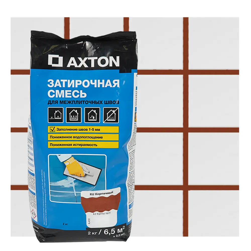 Затирка цементная Axton А430 цвет кирпичный 2 кг 82403015 STLM-2071231 Без серии