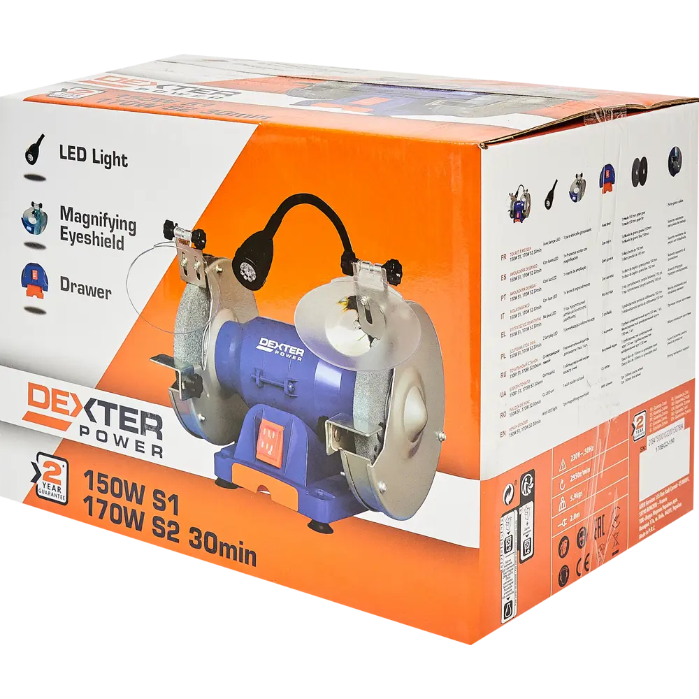 Станок точильный Dexter V 170BG2-150, 170 Вт, 150 мм 82324767 STLM-2137072  - Вид №6