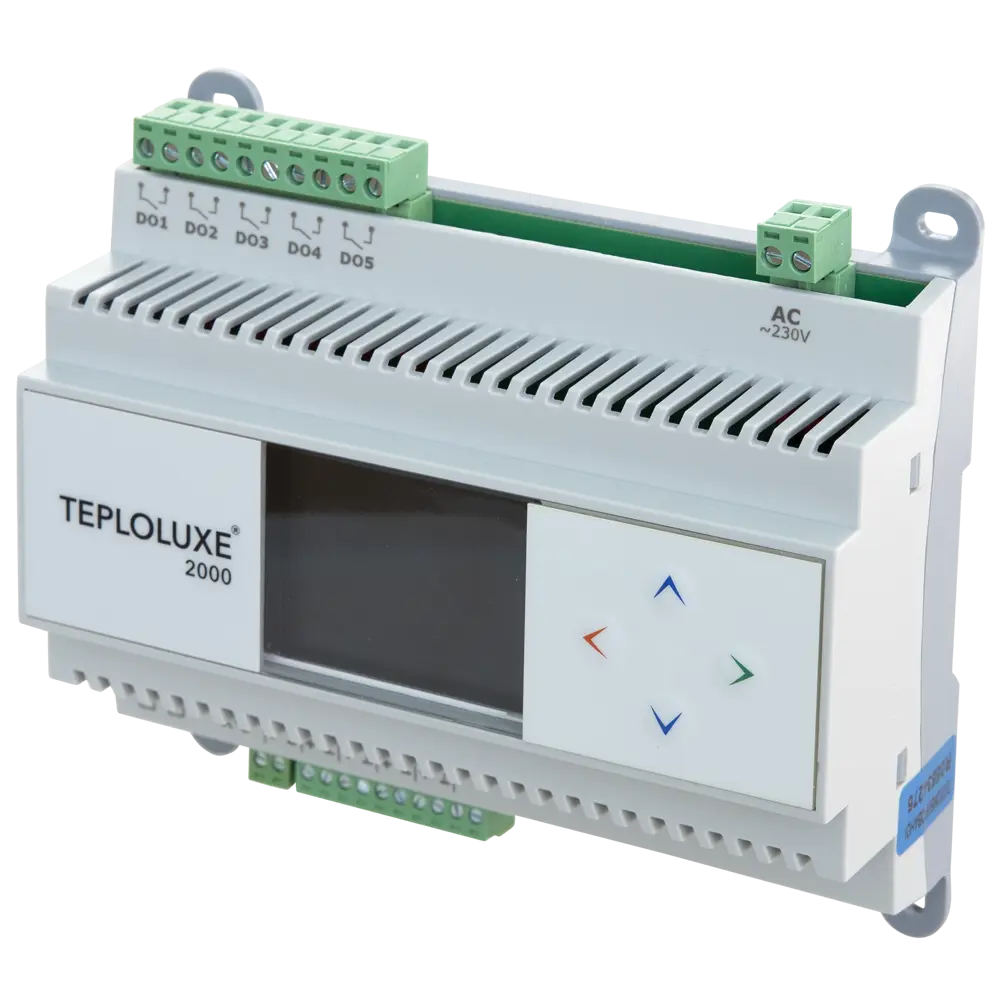 Контроллер Teploluxe 2000 на Din-рейку цифровой цвет белый ТЕПЛОЛЮКС STLM-2005339