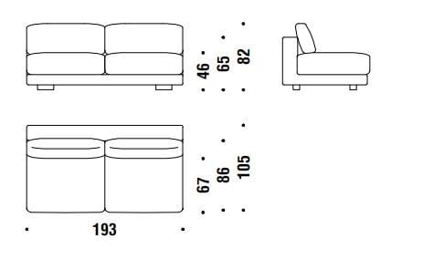 Тканевый диван с полуостровом MOROSO Salon Nana ARCH-00014690 - Вид №23