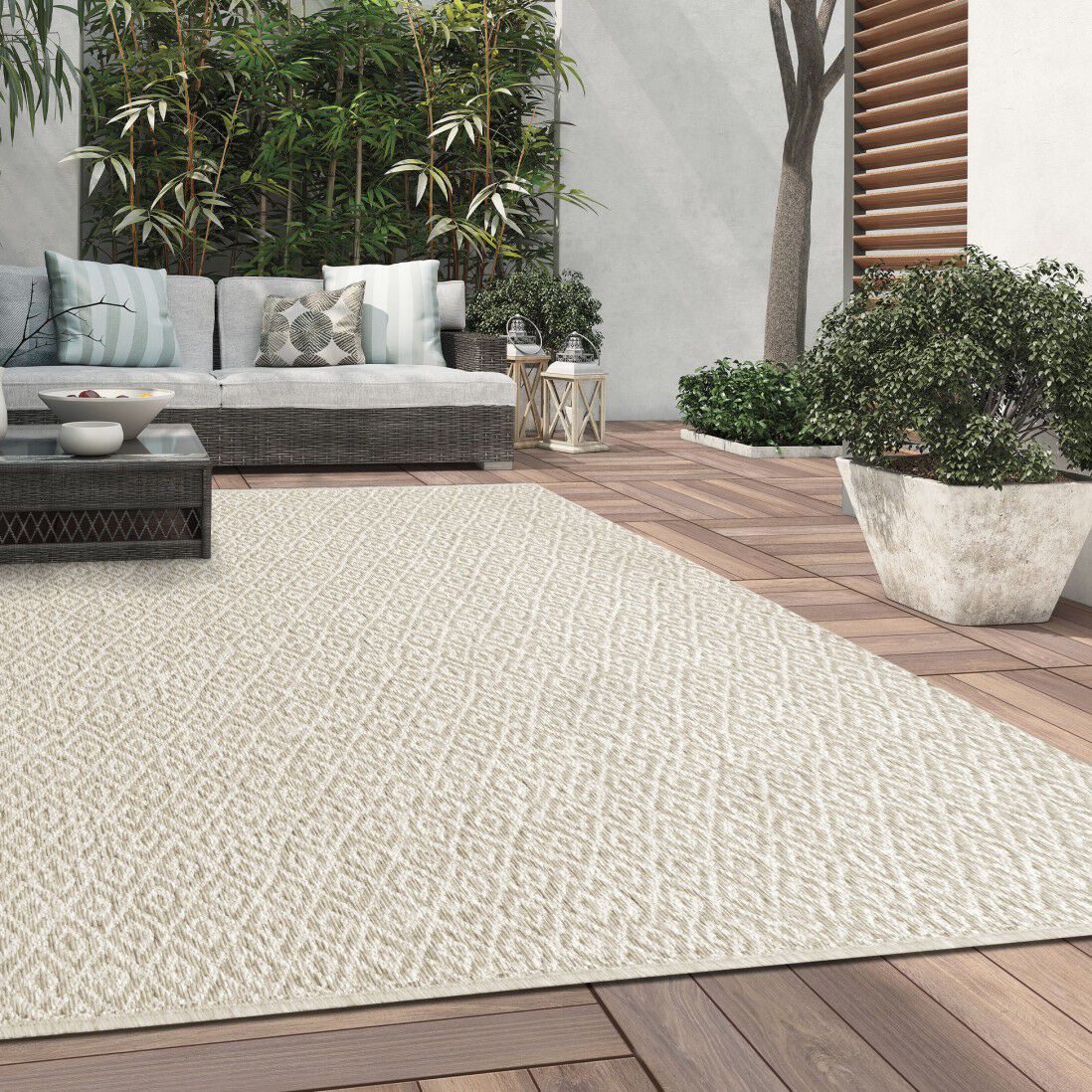 Прямоугольный напольный ковер с рисунком Ademi Outdoor ARCH-00130407 - Вид №3