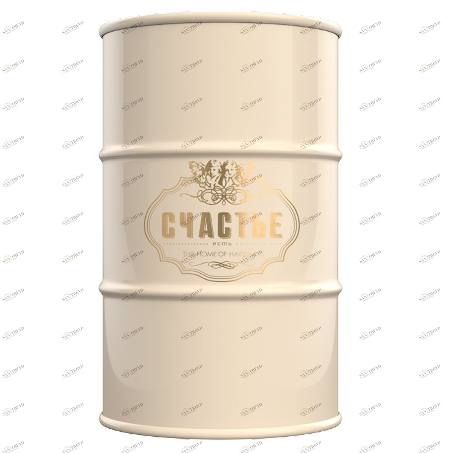 Бочка металлическая декоративная "Счастье" XL STARBARREL  043819 Желтый 