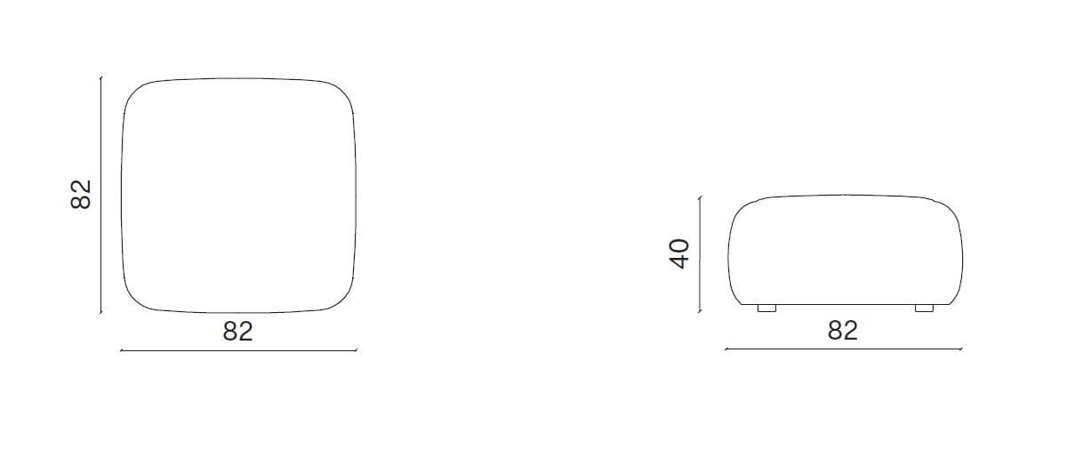 Ткань пуф Novamobili Blossom ARCH-00127672 - Вид №3
