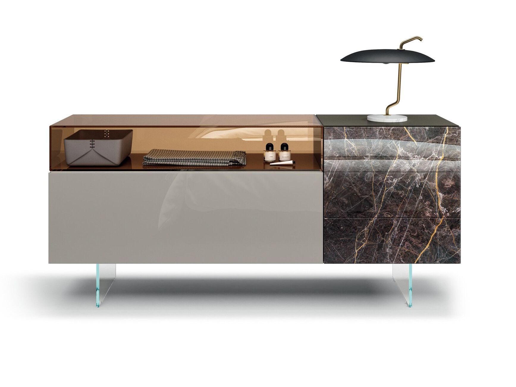 Стеклянный комод Lago 36E8 GLASS - 2623 ARCH-00039862 - Вид №1